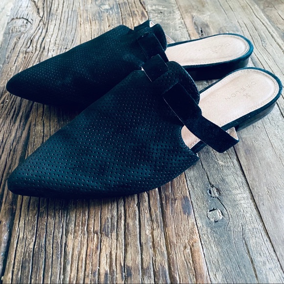Caslon Shoes - Black Caslon Flat Mule Slides Caslon Shoes - Black Caslon Flat Mule Slides